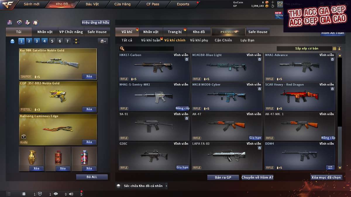 shop acc cf uy tin gia re